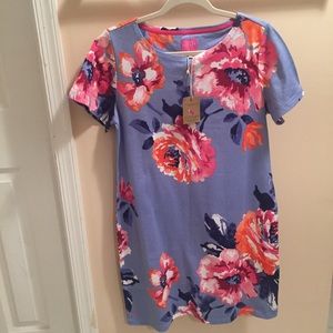 Joules floral T-shirt dress, size US 12 NEW w/tags